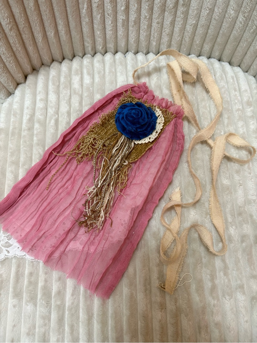 Soft pink Jabot Neck Adornment